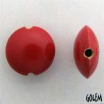 4 lentil beads, Size M, Neon red