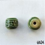 Greek Key, Bottle green