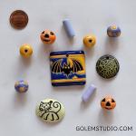 Halloween set of pendant & beads