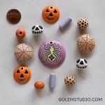 Halloween set of pendant & beads
