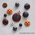 Halloween set of pendant & beads