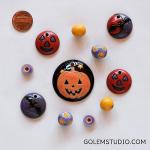Halloween set of pendant & beads