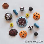 Halloween set of pendant & beads