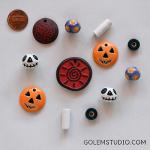 Halloween set of pendant & beads