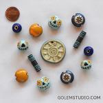 Halloween set of pendant & beads