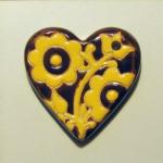 Brown & yellow, Large Heart