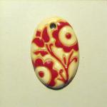 Red & White, Small Oval