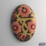 Brown and Pink, oval