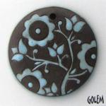 Light Blue on dark, large round