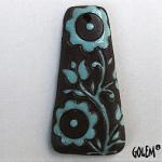Light blue on dark, Trapezoid, large