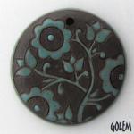 Jade on dark, large round