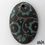 Jade on dark, large oval