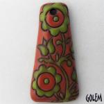 Green & Orange, large trapezium, terracotta