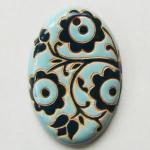 L & D Blue, oval