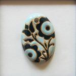 Light & Dark Blue, Small Oval