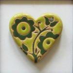 Light and Dark Green, Large Heart
