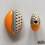 Dots & notches, almond bead size M