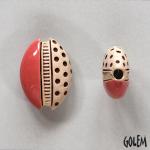 Dots & notches, almond bead size S