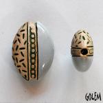 Dots & notches, almond bead size M