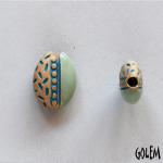 Dots & notches, almond bead size XS