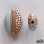 Dots & notches, almond bead size M