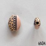 Dots & notches, almond bead size XS