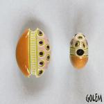 Circles & notches, almond bead size S