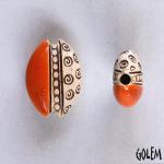Dots & swirls, almond bead size S
