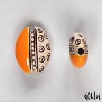 Dots & swirls, almond bead size S