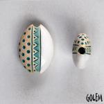 Dots & triangles, almond bead size S
