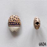 Dots & notches, almond bead size XS