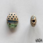 Dots & notches, almond bead size XS