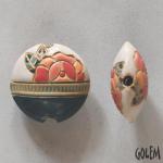 Pink Rose, lentil bead size M