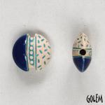 Notches & Dots, lentil bead size S