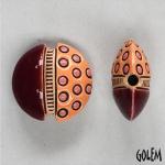Circles & notches, lentil bead size M
