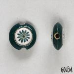 Flower, glazed center & rim, size S