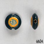 Little fish, glazed center & rim, size S