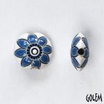 Blue flower, lentil bead size S