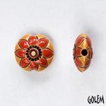 Orange flower, lentil bead size S