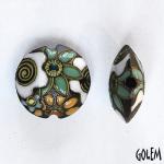 Funky flowers, lentil bead size M