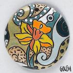 Daffodil - large round pendant