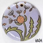 Dandelion - large round pendant