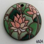 Lotus evening - large round pendant