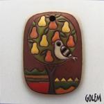 Partridge on a pear tree, terracotta