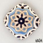 Christmas Tree Ornament - White, Blue