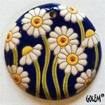 Large round pendant - deep blue