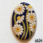Large oval pendant - Deep Blue
