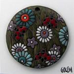 Sunset Meadow - large dark pendant