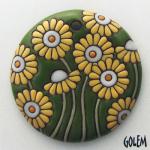 Large round - yellow & green, terracotta