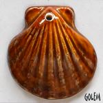 Clam Shell, dark amber